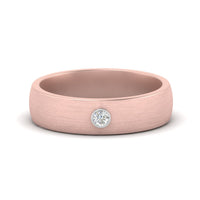 Brushed Mens Solitaire Promise Band