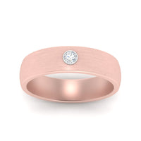 Brushed Mens Solitaire Promise Band