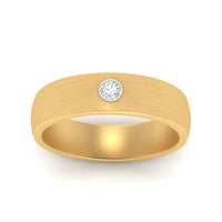 Brushed Mens Solitaire Promise Band
