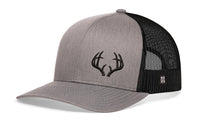 Buck Antler Trucker Hat  |  Black Buck Antler Snapback