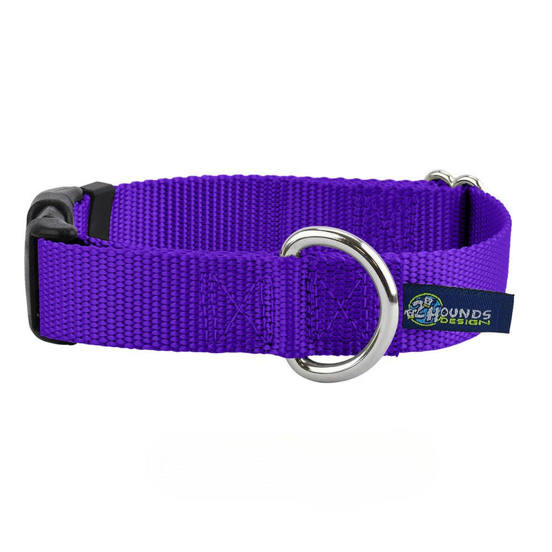 5/8″ and 1″ Purple Nylon Dog Collar-Pet Collars & Leashes-BIG FRENCHIES-2 Hounds Design
