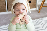 Bunny Wooden Grasping Toy with Teething Beads - BIG FRENCHIES