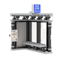 Bus Stop - Minifig Scale - Custom Printed - Made Using LEGO® Parts