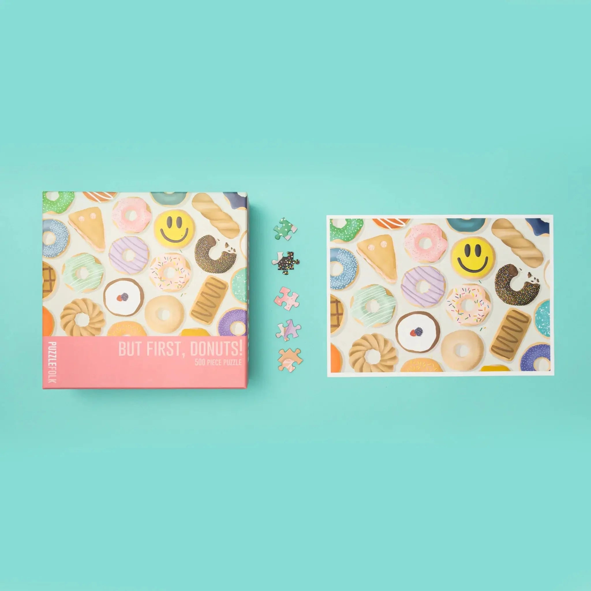 But First, Donuts 500 Piece Jigsaw Puzzle by Puzzlefolk