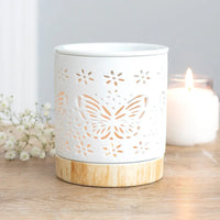 Matte Ceramic Butterfly Oil Burner and Wax Warmer - BIG FRENCHIES