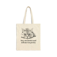 Buy Me Books and Tell Me I'm Pretty: Cat Tote Bag - BIG FRENCHIES