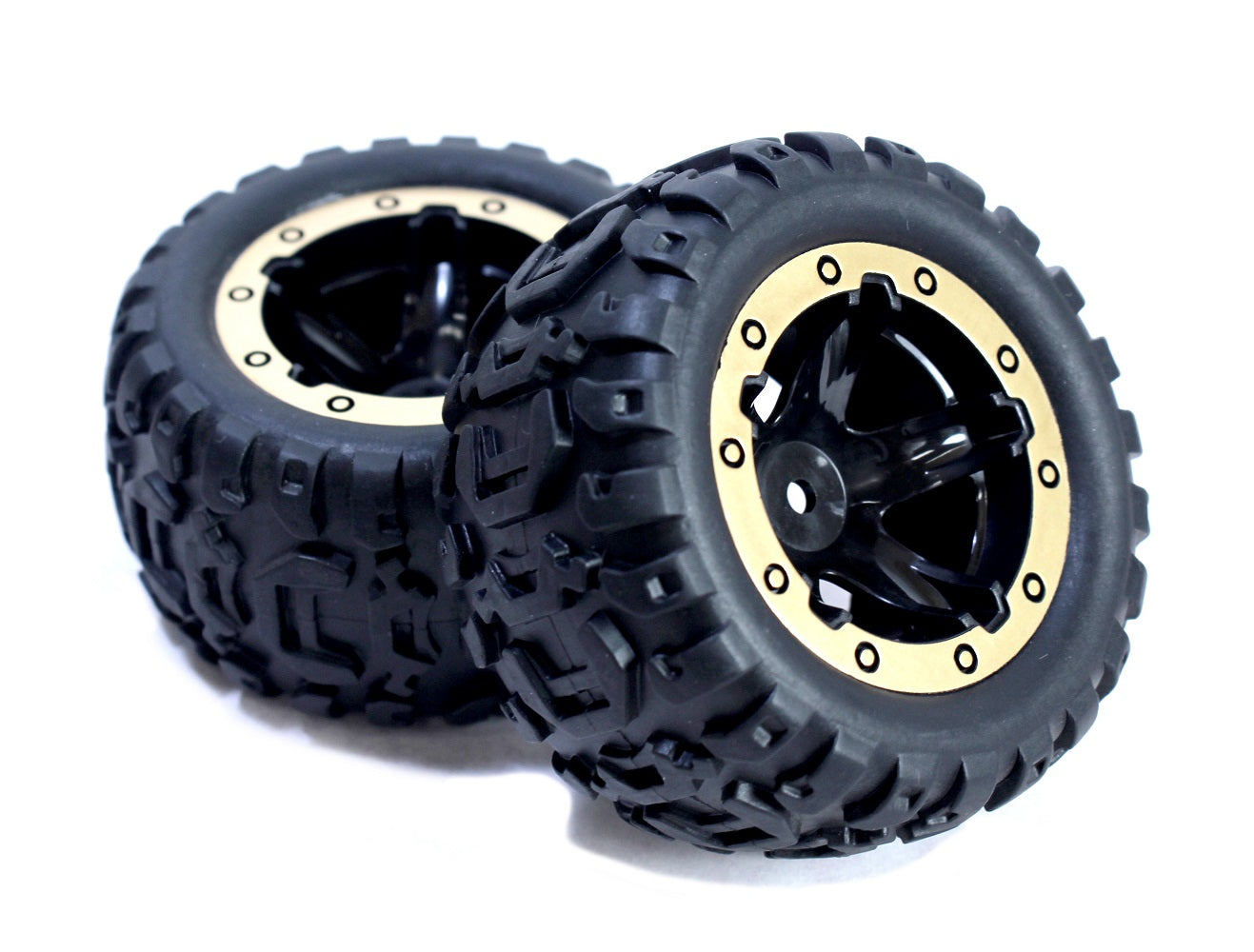 BlackZon Slyder MT Wheels/Tires Assembled (Black / Gold)