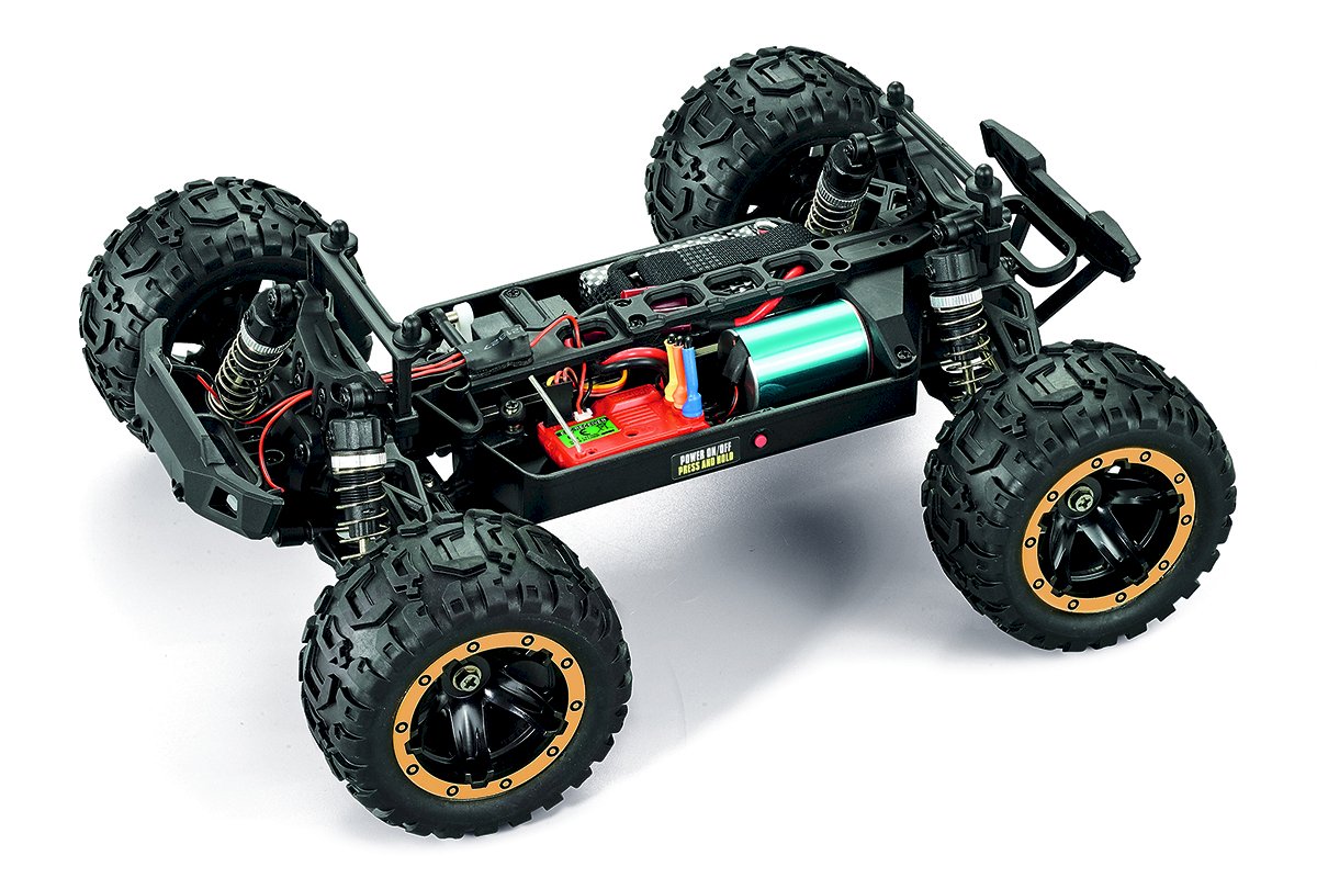 BlackZon Slyder MT Turbo 1/16 4WD RTR 2S Brushless Monster Truck – Gold (540212)