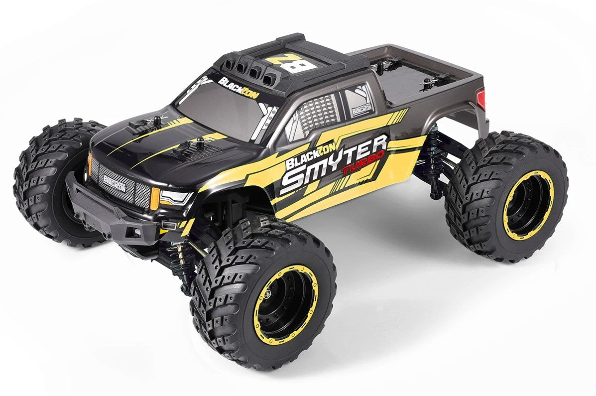 BlackZon Smyter MT Turbo 1/12 4WD RTR 3S Brushless Monster Truck – Yellow (540253)