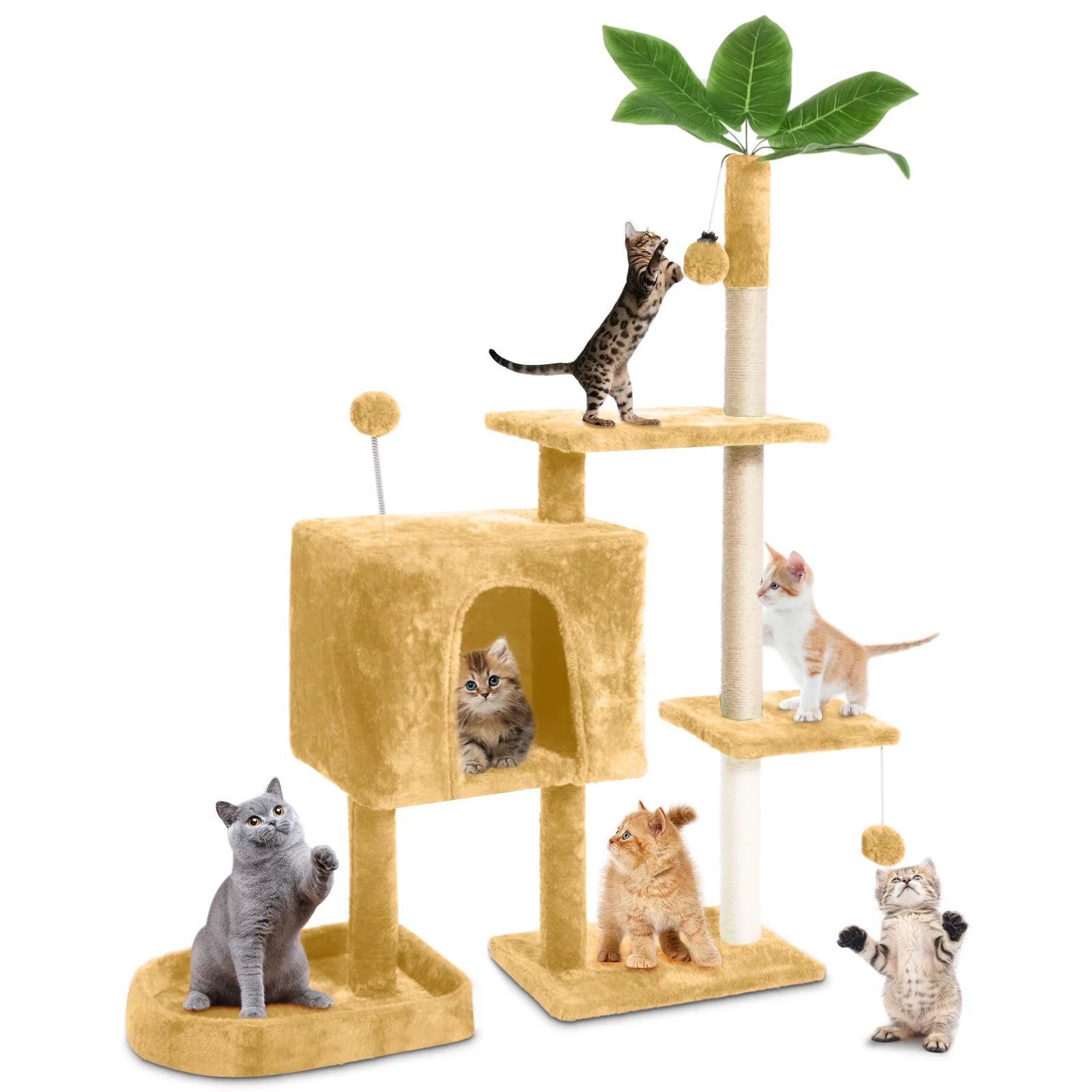 Cat Tree with Scratching Posts Plush Perch Stand - BIG FRENCHIES
