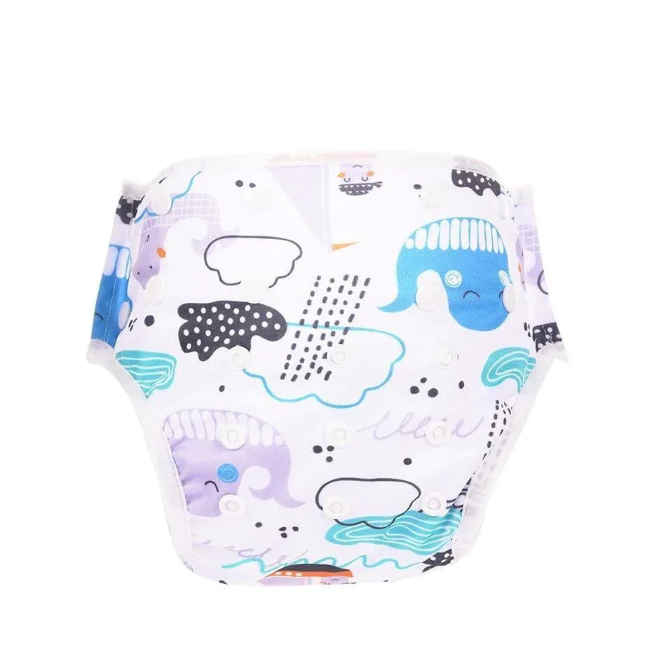 Baby Reusable Swimming Diapers Cartoon Swimwear Children Adjustable Summer Nappy Pants Diaper for Babies - BIG FRENCHIES