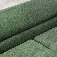 Oversized Pet Sofa, Curved Armrest Rectangular Dog Sofa, Linen Fabric Comfort Pet Couch for Large & Oversized Dogs-Olive
