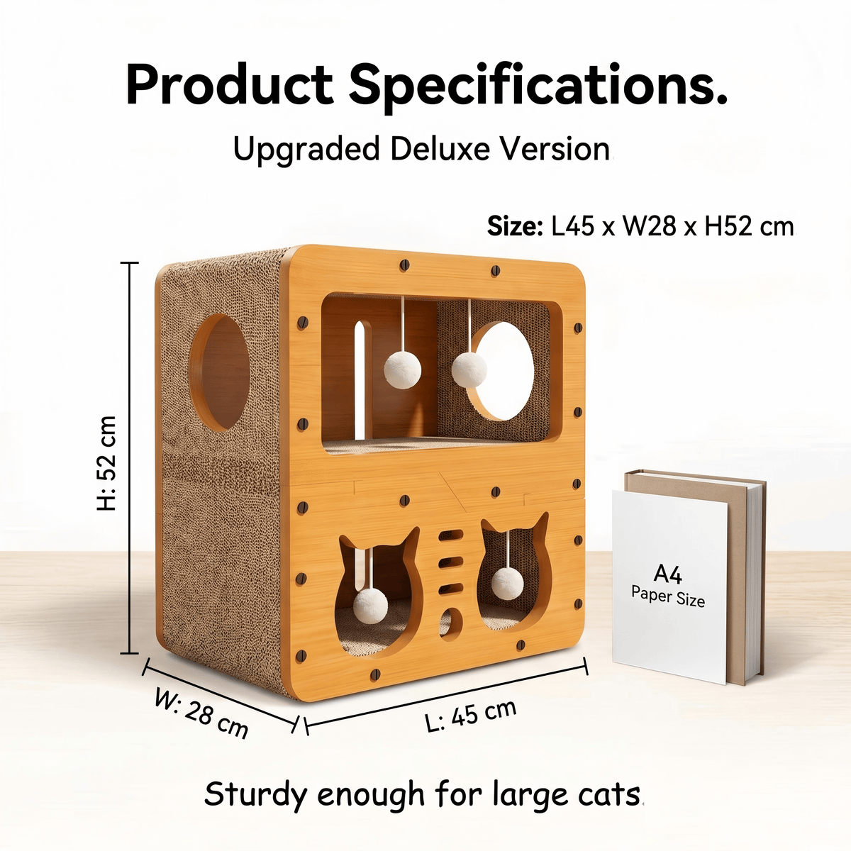 2 Styles Double Layer Cat Scratcher House Multifunctional Corrugated Paper Cat Nest Villa Large Space Cat Cave Bed With 