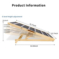 2026 Upgraded Dog Ramp for Couch, Small Dog Ramp for Sofa, 6 Adjustable Height from 14'' to 25", Portable Stable Pet Ste