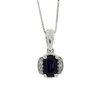 .63ct Sapphire Diamond Fashion Pendants 14KT White Gold
