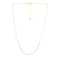 14k Yellow Gold Adjustable Snake Chain 0.85mm