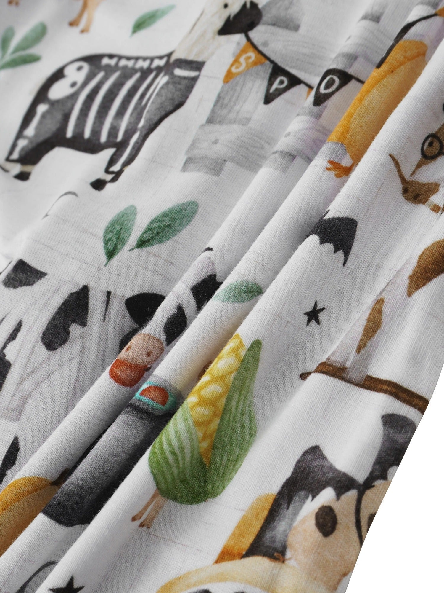 PoshTOT Halloween Farm Bamboo Baby Convertible Zippy Romper