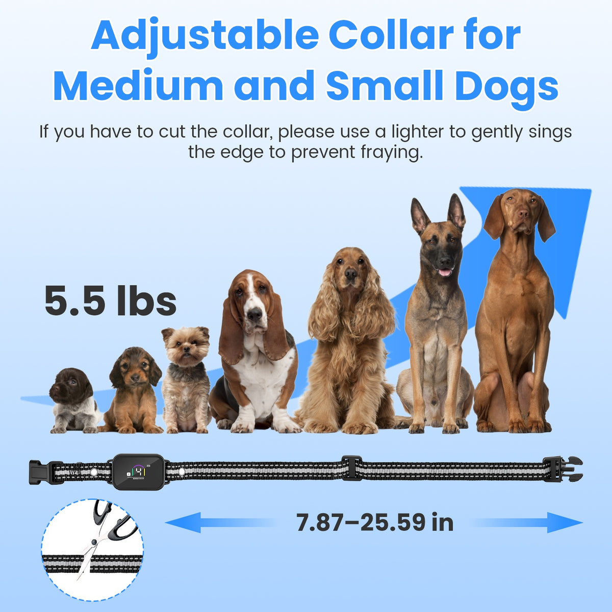 1Pc 2 In 1 Dog Shock And Bark Collar Dog Training Collar With Remote Rechargeable IP68 Waterproof With 3 Channels For Me