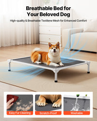Elevated Dog Bed For Large Dogs Portable Raised Dog Cot With Teslin Mesh L