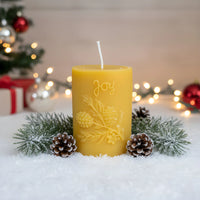 Joy Pinecone Beeswax Pillar Candle - BIG FRENCHIES
