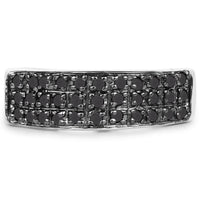 0.35 Carat Genuine Black Diamond .925 Sterling Silver Ring