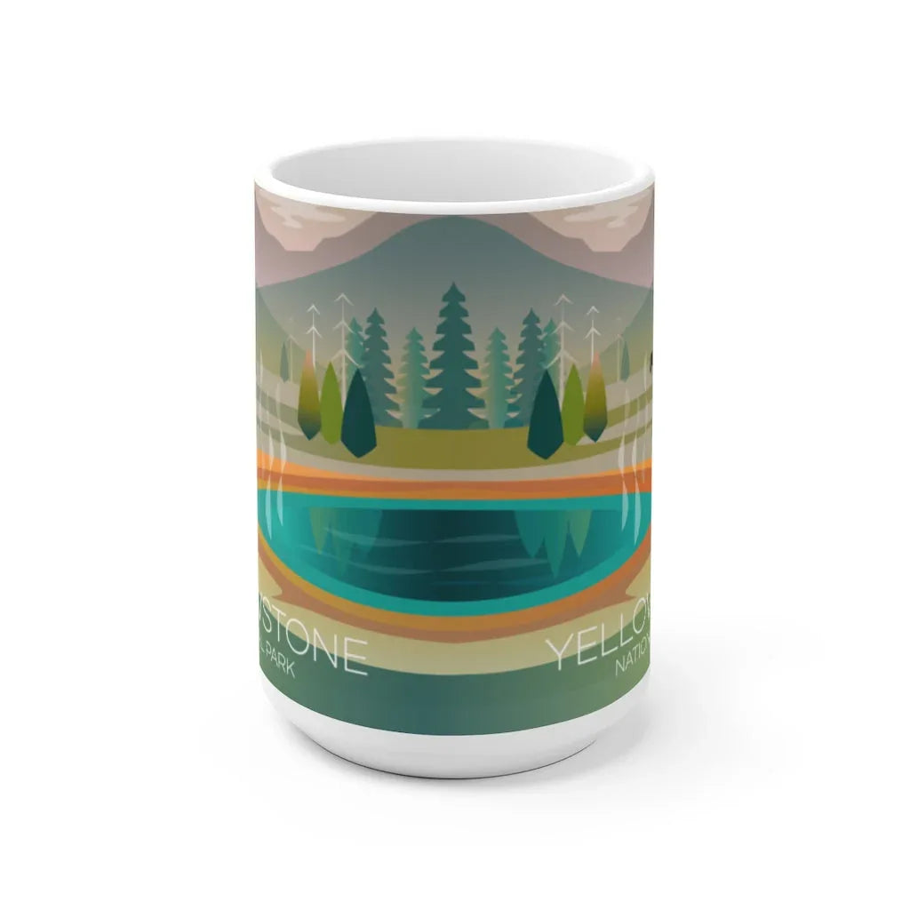 YELLOWSTONE NATIONAL PARK GRAND PRISMATIC 11 OZ OR 15 OZ CERAMIC MUG - BIG FRENCHIES
