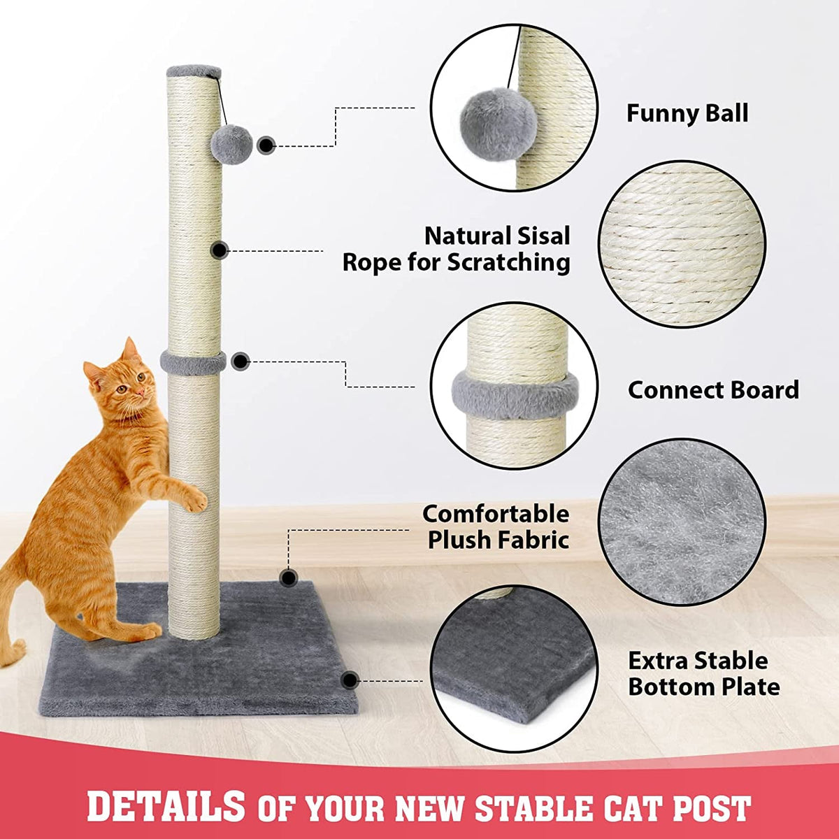 31'' Tall Cat Scratching Post - BIG FRENCHIES