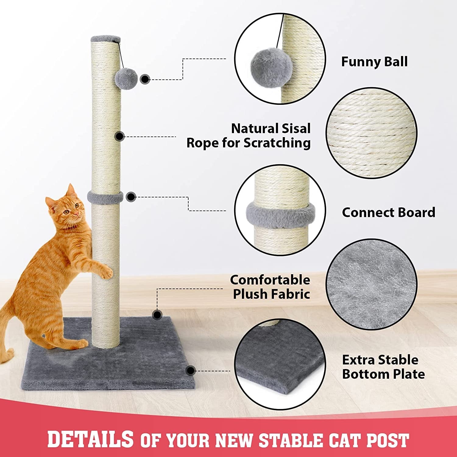 31'' Tall Cat Scratching Post - BIG FRENCHIES