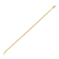 Moon Cut Bead Chain in 14k Yellow Gold (3.00 mm)