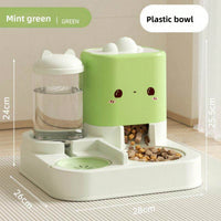 2 In 1 Automatic Pet Feeder And Water Dispenser, Large Capacity 2300ML Feeder & 1000ML Water Bowl, Gravity Refill Anti S