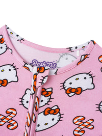 PoshTOT Sanrio Hello Kitty Pink Bamboo Baby Convertible Zippy Romper