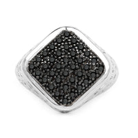 0.54 Carat Genuine Black Diamond .925 Sterling Silver Ring