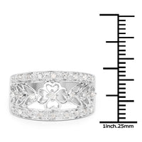 0.31 Carat Genuine White Diamond .925 Sterling Silver Ring