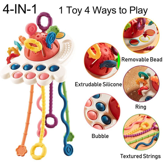 Baby's Funny Finger Puff Toy Can Be Pressed