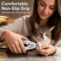 Pet Nail Clippers For Cats & Dogs, Professional Upgraded Pet Nail Trimmer With Safety Guard, Non-Slip Handle, Pet Groomi