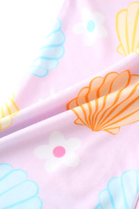 PoshTOT Colorful Seashell Bamboo Baby Convertible Zippy Romper