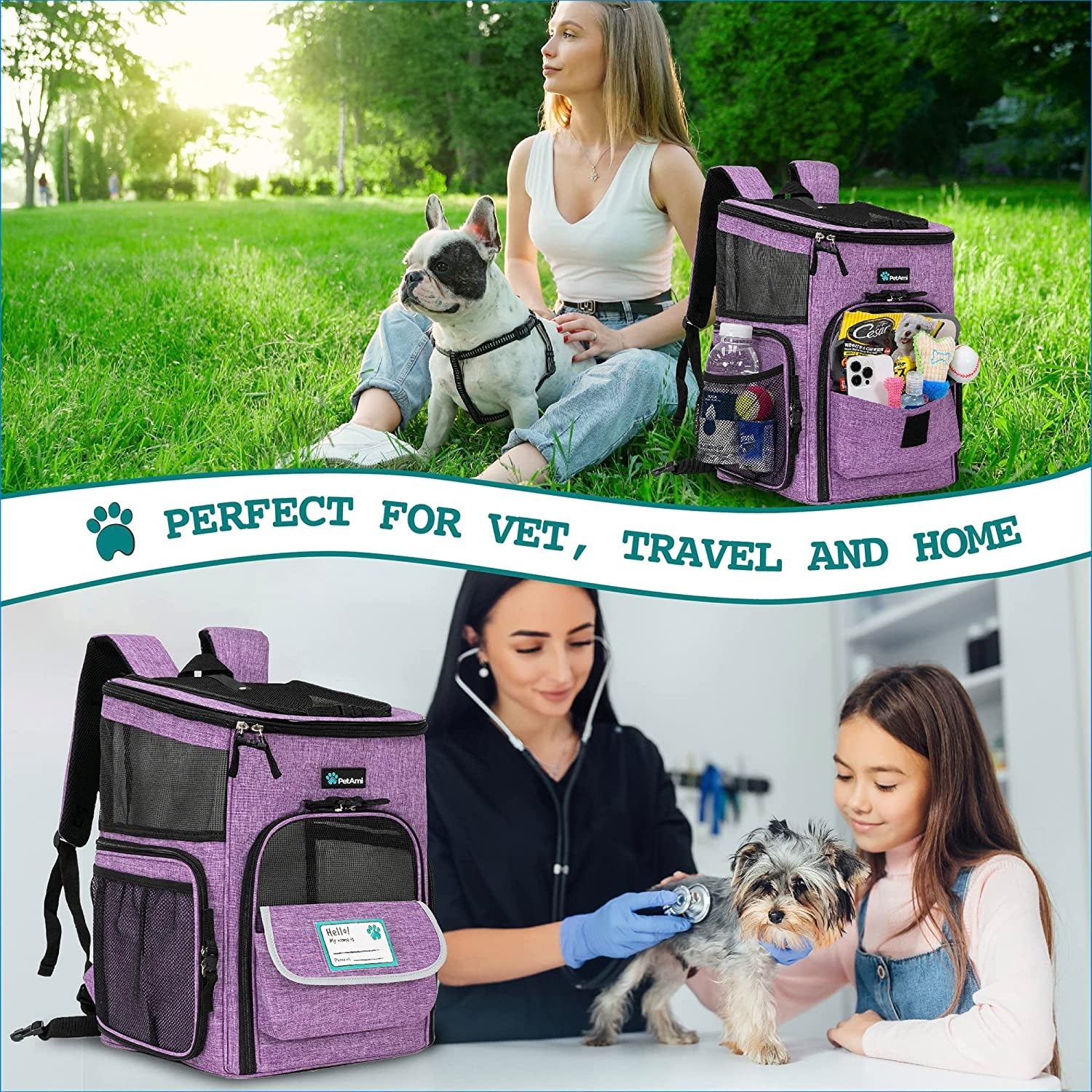Dog and cats Backpack Carrier - BIG FRENCHIES