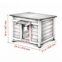Wooden Cat House with Easy to Clean and Waterproof Protection for Outdoor