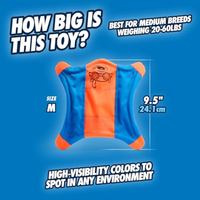 Flying Squirrel Fetch Dog Toy - Water Floating Flyer - Soft And Durable Polyester Canvas Construction