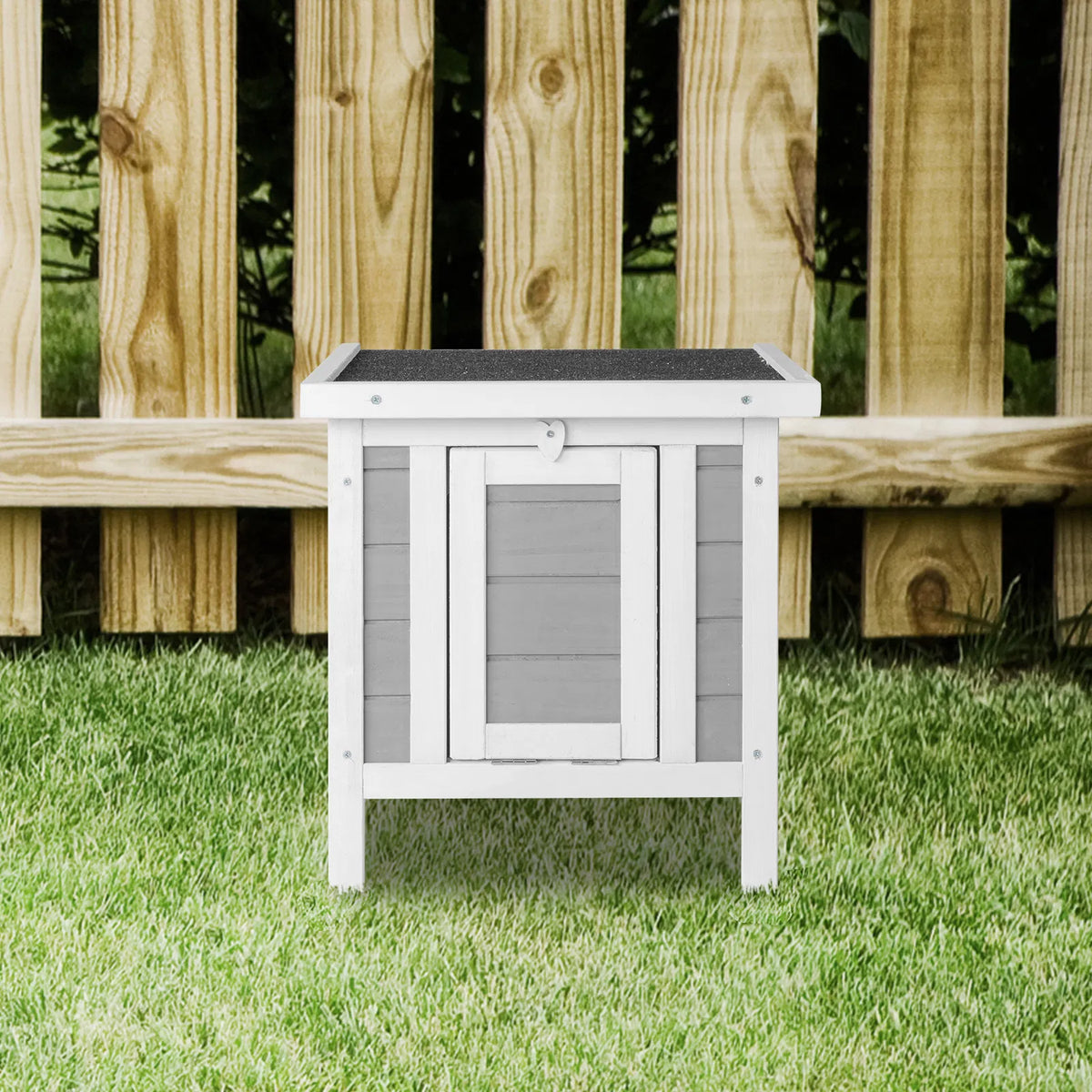 20" Wooden Waterproof Rabbit Hutch Pet Bunny Small Animal House Habitat Gray