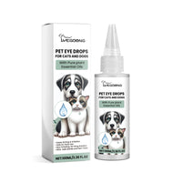 Pet Eye Drops For Dogs & Cats, Gentle Eye Cleaner With Honeysuckle Oil & Blueberry Extract, Soothes Irritation, Tear Sta