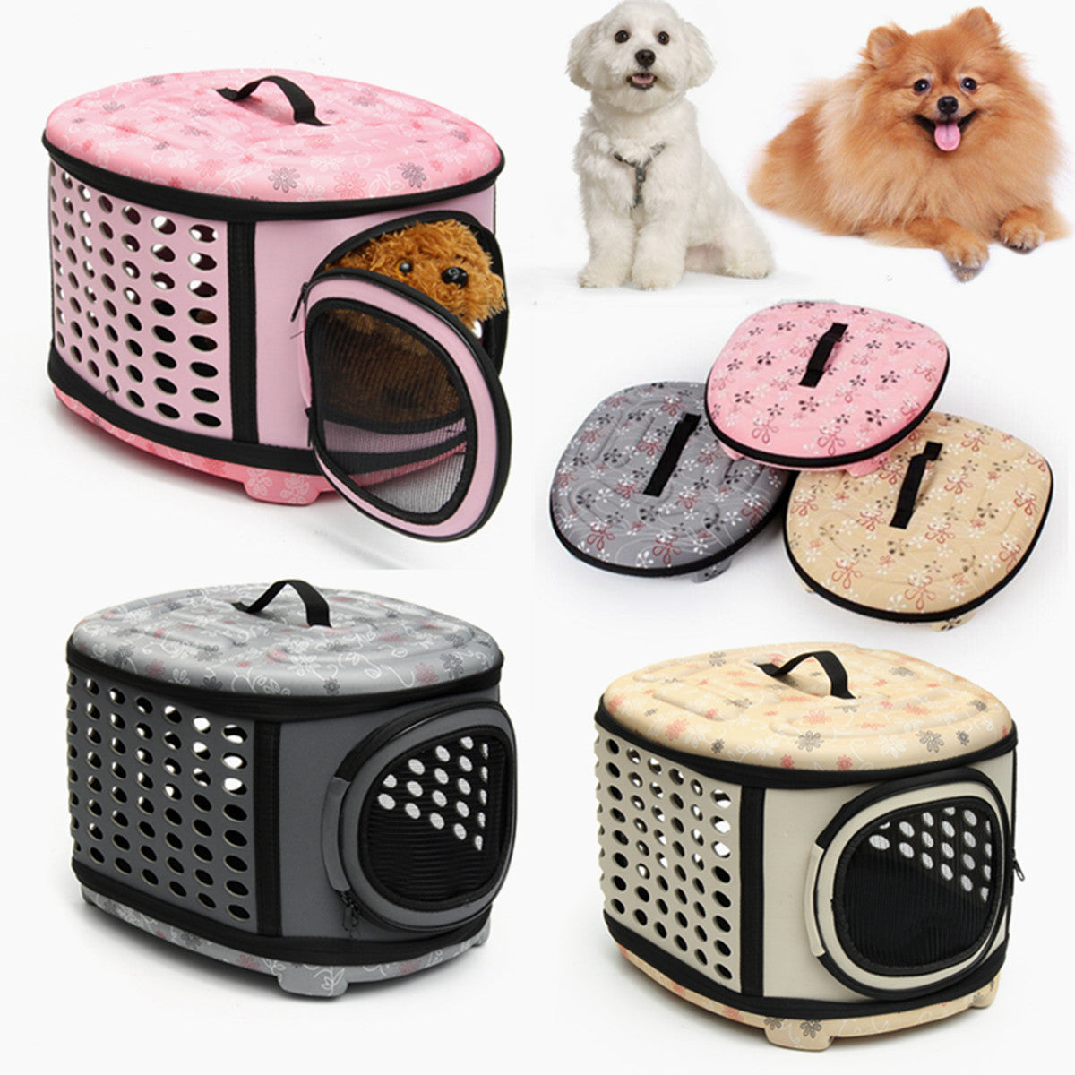 Foldable Pet Dog Cat Puppy Handbag Carrier Cage - BIG FRENCHIES