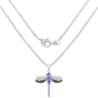 1.93 Carat Genuine Tanzanite and White Topaz .925 Sterling Silver Pendant