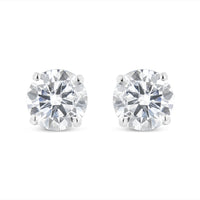 14K White Gold 5/8 Cttw Lab Grown Diamond 4-Prong Classic Stud Earrings (F-G Color, VS2-SI1 Clarity)