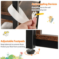 Stylish Wood-Metal Cat Tree - 33 lbs Per Layer Capacity, 2 Private Condos + 2 Relaxation Platforms, Complements Room Dec