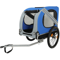 Large Folding Bike Trailer For Dogs 120LB Capacity All-Terrain Pet Carrier, Durable Steel Frame For Cycling, Jogging, Ca