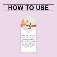 Pet Dental Spray For Dogs & Cats, No Brushing Needed, Freshen Breath & Whiten Teeth Oral Care Spray