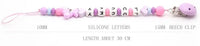 Modern Handmade Personalized Name Baby Pacifier Clips Silicone Pacifier Chain Wood Pacifier Holders For Pacifier For Baby Kids - BIG FRENCHIES
