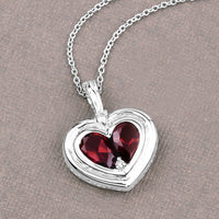 2.66 Carat Genuine Garnet and White Topaz .925 Sterling Silver Pendant