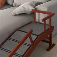 PawHut Wooden Dog Ramp With Removable Guardrails, Non-Slip Surface